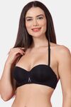 PrettyCat Women Lightly Padded Underwire Sexy Balconette Bra - Black — thumbnail 2