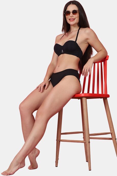 PrettyCat Women Lightly Padded Underwire Sexy Balconette Bra - Black — image 4