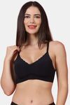 PrettyCat Sexy Women Lightly Padded Soft Bralette Bra - Black — thumbnail 1