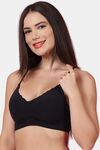 PrettyCat Sexy Women Lightly Padded Soft Bralette Bra - Black — thumbnail 2