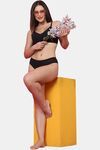 PrettyCat Sexy Women Lightly Padded Soft Bralette Bra - Black — thumbnail 4