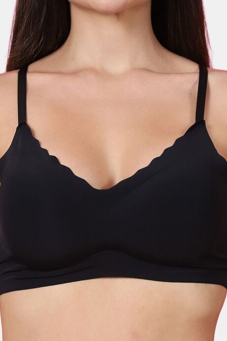 PrettyCat Sexy Women Lightly Padded Soft Bralette Bra - Black — image 5
