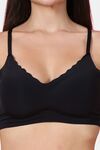 PrettyCat Sexy Women Lightly Padded Soft Bralette Bra - Black — thumbnail 5
