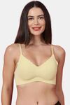 PrettyCat Sexy Women Lightly Padded Soft Bralette Bra - Yellow — thumbnail 1