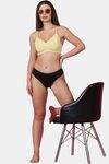 PrettyCat Sexy Women Lightly Padded Soft Bralette Bra - Yellow — thumbnail 4