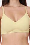 PrettyCat Sexy Women Lightly Padded Soft Bralette Bra - Yellow — thumbnail 5
