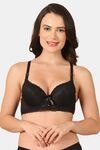 PrettyCat Women Lightly Padded Underwire Sexy Lace T-Shirt Bra - Black — thumbnail 1