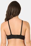 PrettyCat Women Lightly Padded Underwire Sexy Lace T-Shirt Bra - Black — thumbnail 3