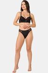 PrettyCat Women Lightly Padded Underwire Sexy Lace T-Shirt Bra - Black — thumbnail 4