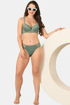 PrettyCat Women Lightly Padded Underwire Sexy Lace T-Shirt Bra - Green — thumbnail 4