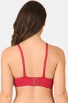 PrettyCat Women Lightly Padded Underwire Sexy Lace T-Shirt Bra - Maroon — thumbnail 3
