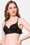 PrettyCat Lightly Padded T-shirt Bra With Shine Strap for Women & Girls - Black — thumbnail 2