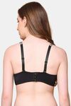 PrettyCat Lightly Padded T-shirt Bra With Shine Strap for Women & Girls - Black — thumbnail 3