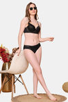 PrettyCat Lightly Padded T-shirt Bra With Shine Strap for Women & Girls - Black — thumbnail 4