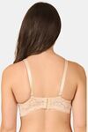 PrettyCat Women High Quality Floral Trim Lace T-Shirt Bra - Beige — thumbnail 3