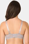 PrettyCat Women High Quality Floral Trim Lace T-Shirt Bra - Grey — thumbnail 3