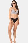 PrettyCat Women High Quality Floral Trim Lace T-Shirt Bra - Grey — thumbnail 4