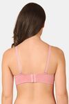 PrettyCat Lightly Padded Underwire Sexy Lace T-Shirt Bra - Pink — thumbnail 3