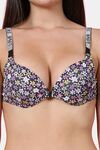 PrettyCat Shine Strap Sexy Front Open Underwire Pushup Bra - Yellow — thumbnail 5