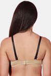 PrettyCat Shine Strap Sexy Half Cup Underwire Balconette Bra - Beige — thumbnail 3