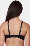PrettyCat Shine Strap Sexy Half Cup Underwire Balconette Bra - Black — thumbnail 3