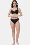 PrettyCat Underwire Lightly Padded T-shirt Bra With Sexy Trim Lace - Black — thumbnail 4