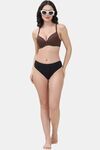 PrettyCat Underwire Lightly Padded T-shirt Bra With Sexy Trim Lace - Brown — thumbnail 4