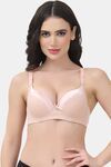 PrettyCat Underwire Lightly Padded T-shirt Bra For Women - Beige — thumbnail 1