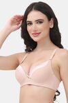 PrettyCat Underwire Lightly Padded T-shirt Bra For Women - Beige — thumbnail 2