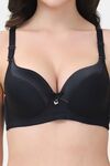 PrettyCat Underwire Lightly Padded T-shirt Bra For Women - Black — thumbnail 5
