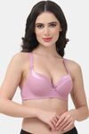 PrettyCat Underwire Lightly Padded T-shirt Bra For Women - Mauve — thumbnail 1