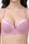 PrettyCat Underwire Lightly Padded T-shirt Bra For Women - Mauve — thumbnail 5