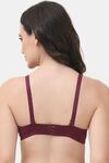 PrettyCat Underwire Lightly Padded T-shirt Bra For Women - Wine — thumbnail 3