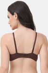 PrettyCat Underwire Lightly Padded T-shirt Bra With Sexy Trim Lace - Brown — thumbnail 3