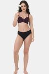 PrettyCat Underwire Lightly Padded T-shirt Bra With Sexy Trim Lace - Wine — thumbnail 4