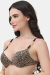 PrettyCat Pushup Padded Underwired Sexy Front Open Bra - Brown — thumbnail 2