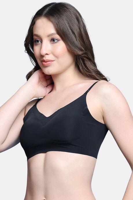 PrettyCat Lightly Padded Non Wired Sexy Bralette For Women - Black — image 2