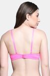 PrettyCat Lightly Padded UnderWired Sexy Balconette Bra With Chain Strap - Pink — thumbnail 3