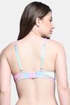 PrettyCat Lightly Padded UnderWired Sexy Plunge Bra With Pearls Strap - Pink — thumbnail 3