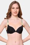 PrettyCat Pushup Padded Plunge Bra With Shine Strap for Women & Girls - Green — thumbnail 1
