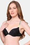PrettyCat Pushup Padded Plunge Bra With Shine Strap for Women & Girls - Green — thumbnail 2