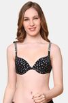 PrettyCat Pushup Padded Plunge Bra With Shine Strap for Women & Girls - Silver — thumbnail 1