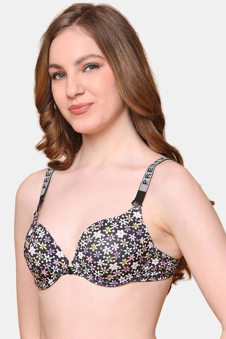 PrettyCat Pushup Padded Plunge Bra With Shine Strap for Women & Girls - Yellow — image 2