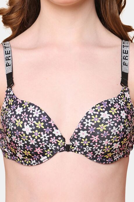 PrettyCat Pushup Padded Plunge Bra With Shine Strap for Women & Girls - Yellow — image 5