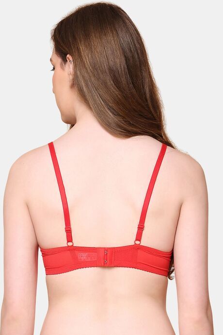 PrettyCat Nano Padded Demi Bra for Women & Girls - Red — image 3