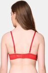 PrettyCat Nano Padded Demi Bra for Women & Girls - Red — thumbnail 3