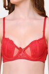 PrettyCat Nano Padded Demi Bra for Women & Girls - Red — thumbnail 5