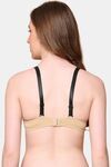 PrettyCat Lightly Padded Balconette Bra With Shine Strap for Women & Girls - Beige — thumbnail 3