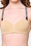 PrettyCat Lightly Padded Balconette Bra With Shine Strap for Women & Girls - Beige — thumbnail 5
