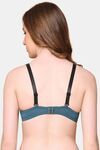 PrettyCat Lightly Padded Balconette Bra With Shine Strap for Women & Girls - Green — thumbnail 3